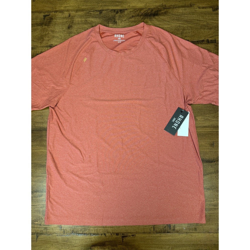 Rhone Reign Short Sleeve Training Tee Secondary Rose Heather Mens XL NWT